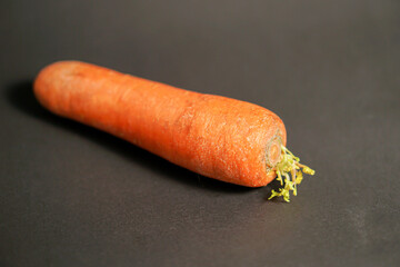 carrot on a black background