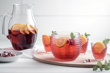 Aromatic punch drink. Generate Ai