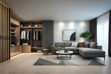 Modern living room interior   generative by Al technology