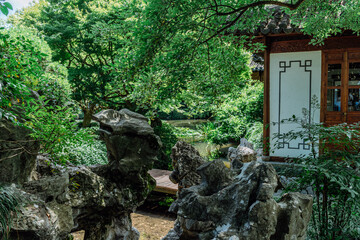 Naklejka premium view of the Chinese traditional garden