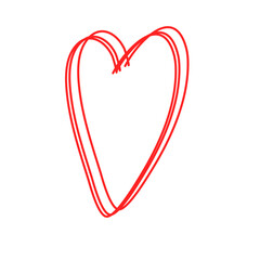 Red Heart Doodle