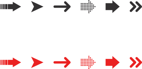 red, black vector arrow set arrow icon arrow vector icon arrow vector collection