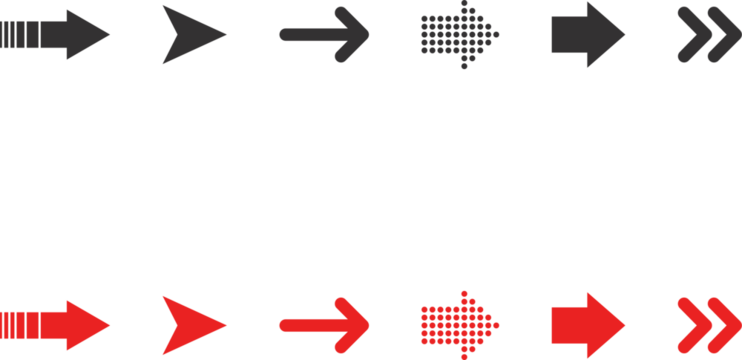 red, black vector arrow set arrow icon arrow vector icon arrow vector collection