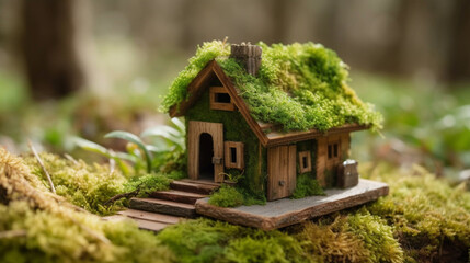 bird house in the forest created using Generative AI	