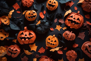 halloween background created using Generative AI	