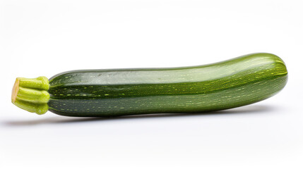 Savor the Freshness: Isolated Courgette on White. Generative AI
