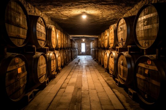 Whiskey cellar glass. Generate Ai