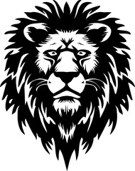 Fototapeta na wymiar Vector symbol logo stencil of a lion head