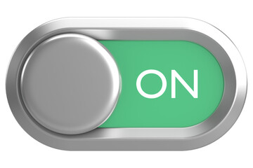 Switch on. Turn on. 3D illustration.
