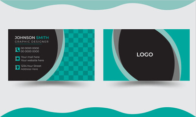 Futuristic Modern and simple business card design template.