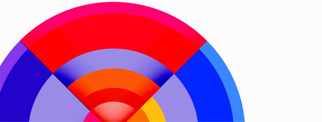 Obraz premium Circle trendy minimal geometric abstract background. Vector Illustration For Wallpaper, Banner, Background, Card, Book Illustration, landing page