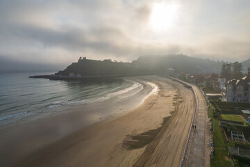 Aerial view of Ribadesella in north Spain