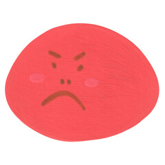 angry emoji, cartoon  painting