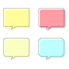四角い吹き出しセット