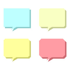 四角い吹き出しセット