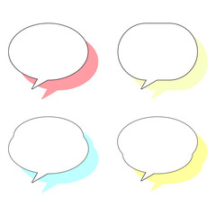 丸い吹き出しセット