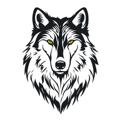 wolf head logo with good quality and good design