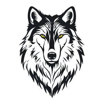 wolf head logo with good quality and good design