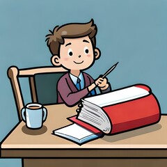 child reading a book