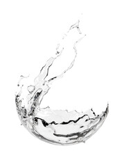 緩く落ちる液体、水しぶき