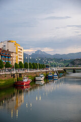 view of Ribadesella bay in north Spain