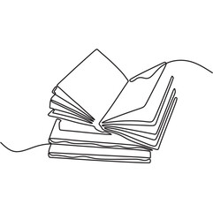 continous line art book minimalist conceptual draw vector