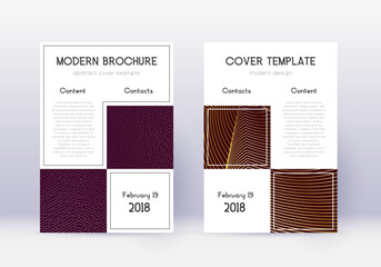 Naklejka na ściany i meble Business cover design template set. Gold abstract
