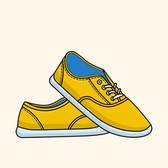 Many trendy shoes vector design.