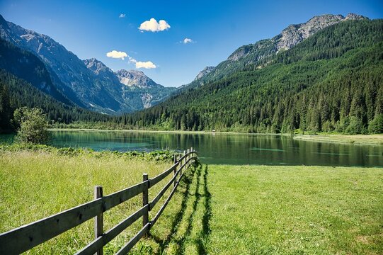 Beautiful summer landscape in Jagersee, Austria