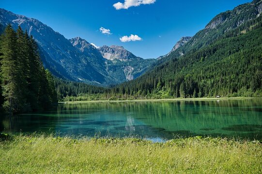 Beautiful summer landscape in Jagersee, Austria