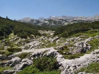 Karst plateau in the Dachstein group near lake Hallstatt in Salzkammergut, Austria