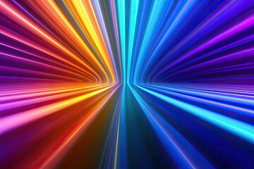 Colorful background with abstract shape neon light glowing, Generative AI