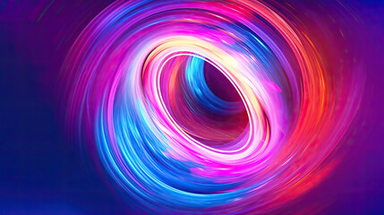 Colorful background with abstract shape neon light glowing, Generative AI