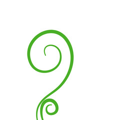Obraz premium Green Fern Icon