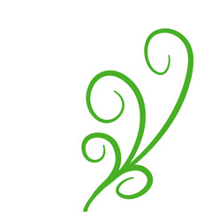 Obraz premium Green Fern Icon