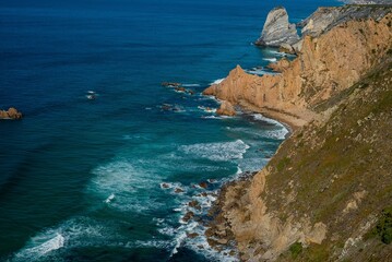 Beautiful view of the Cabo da Roca cape in Portugal.