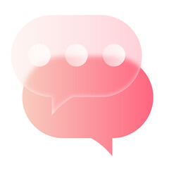 Chat Talk Glassmorphism UI Icon Sign and Symbol Design Illustrator Png Svg	