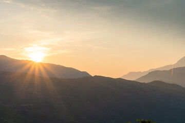 Majestic mountain scenery in the North West Vietnam.