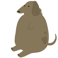 Dachshund dog Cartoon happy animal