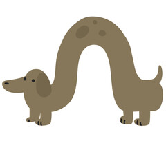 Dachshund dog Cartoon happy animal