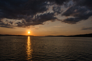 Bodensee, Sonnenuntergang am Überlingersee