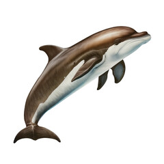 Obraz premium dolphin swimming isolated on white
