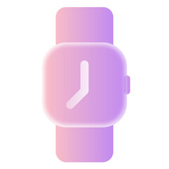 Watch Glassmorphism UI Icon Sign and Symbol Design Illustrator Png Svg	