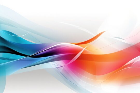 Modern wave curve abstract presentation background for decoration pattern, Generative AI © tonstock