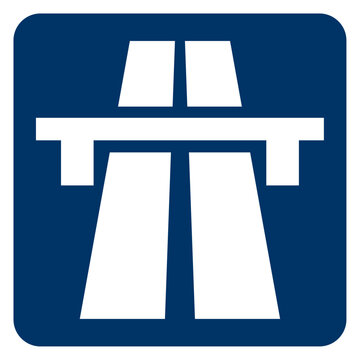 Vector graphic of autoroute traffic sign
