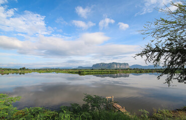 fresh morning view of phuphaman in thailand, local travel location for nature love in natural
