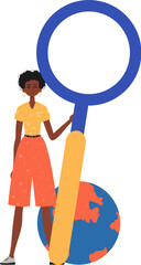 The daughter is holding a overstate methamphetamine in his hand. Trendy style, Vector Illustration