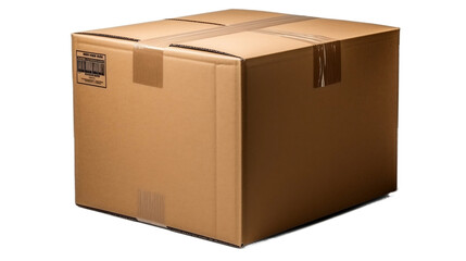 Cardboard box isolated background.