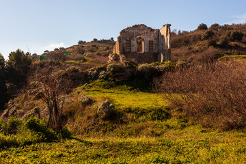 Ruins of the ancient city of Morgantina, Sicily