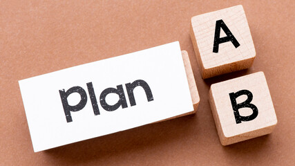 Plan A or B concept for business.
